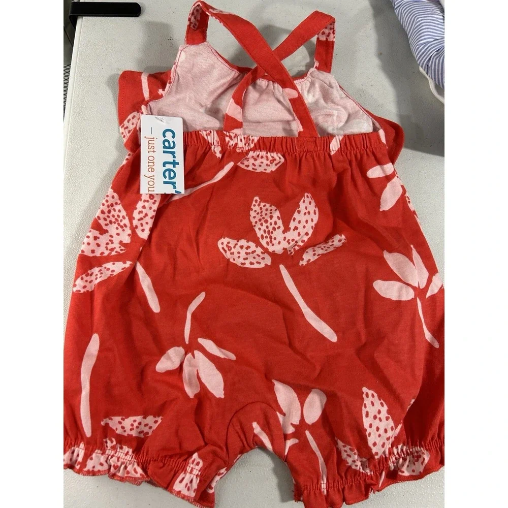 Carters Baby Girl Romper 3 Months Red Floral